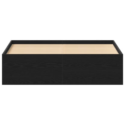 Bed Frame without Mattress 135x190 cm Double Black oak