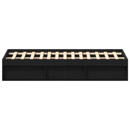 vidaXL Bed Frame without Mattress Black Oak 200x200 cm Engineered Wood 6