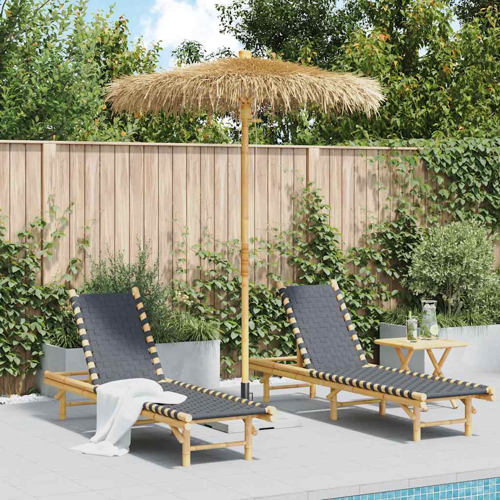 vidaXL Tiki Umbrella with Banana Leaf Canopy Bamboo