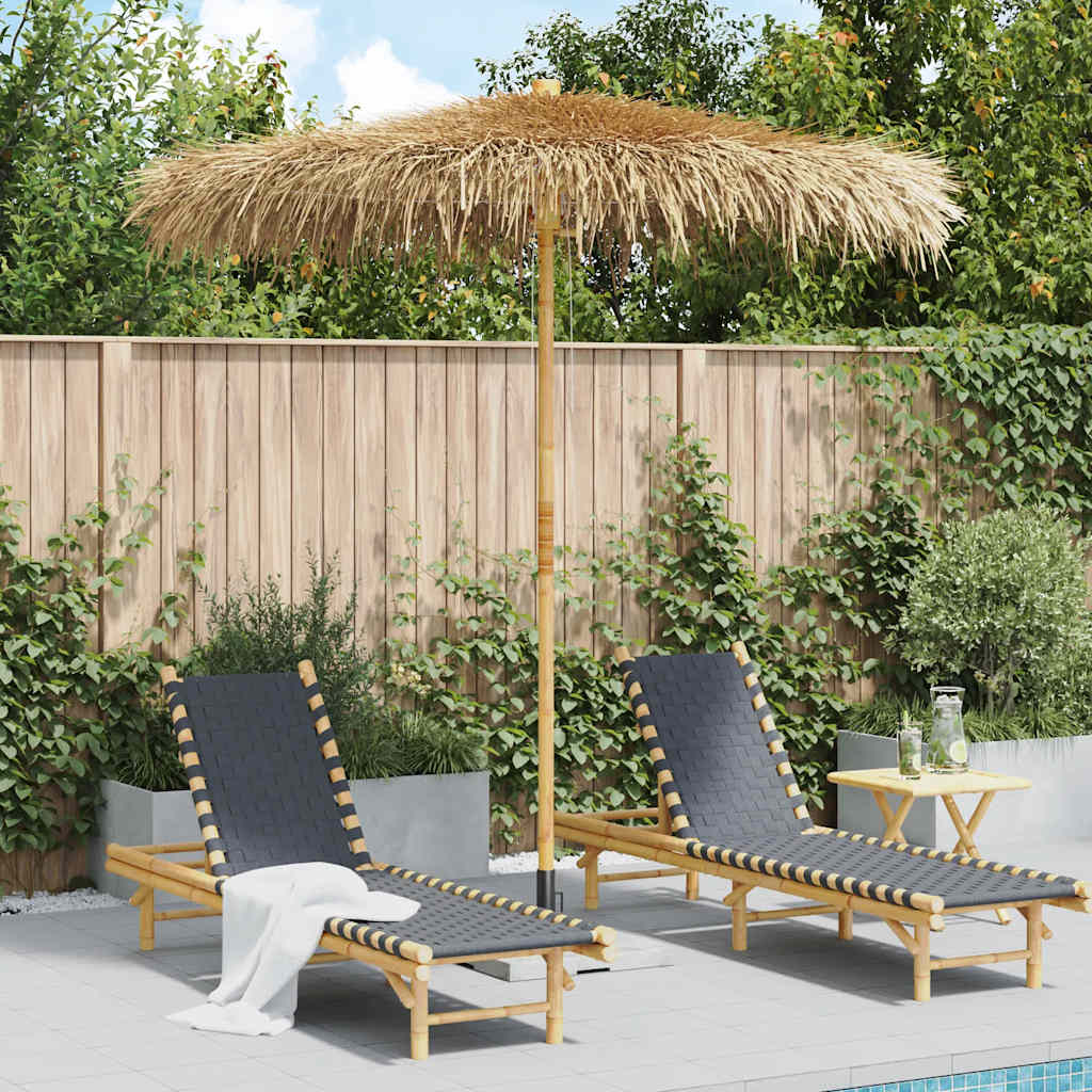 vidaXL Tiki Umbrella with Banana Leaf Canopy Bamboo