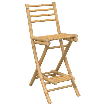 vidaXL 3 Piece Outdoor Bar Set Foldable Bamboo 5
