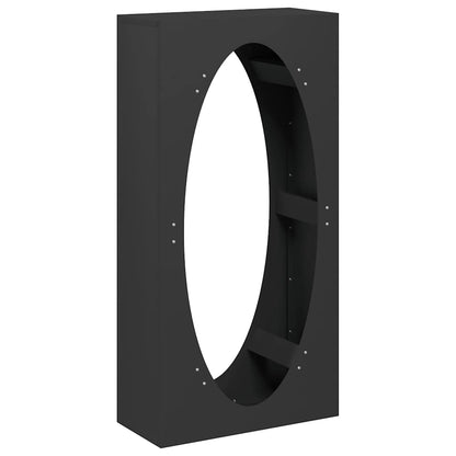 Firewood Rack 50x23x100 cm Cold-rolled steel Black