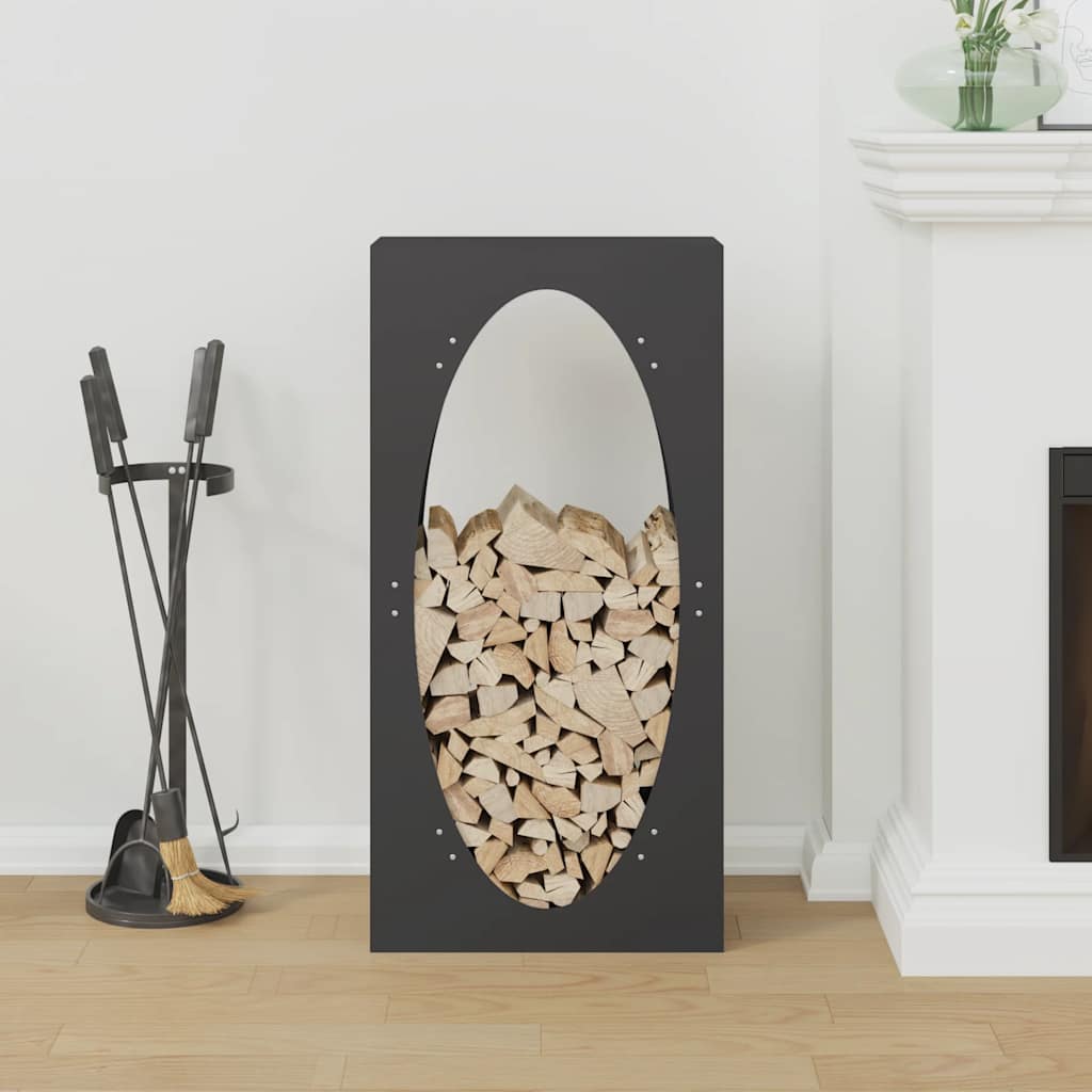 Firewood Rack 50x23x100 cm Cold-rolled steel Black