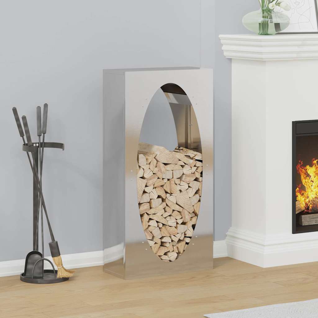 Firewood Rack 50x23x100 cm Cold-rolled steel Stainless steel