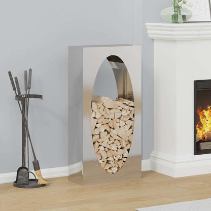 Firewood Rack 50x23x100 cm Cold-rolled steel Stainless steel