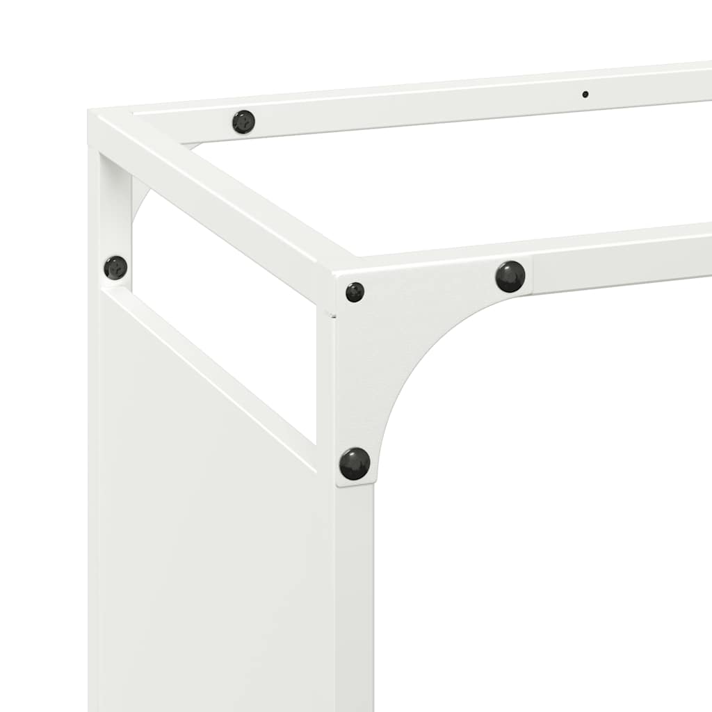 Firewood Rack Cold-rolled steel Height 90 cm White 44 cm