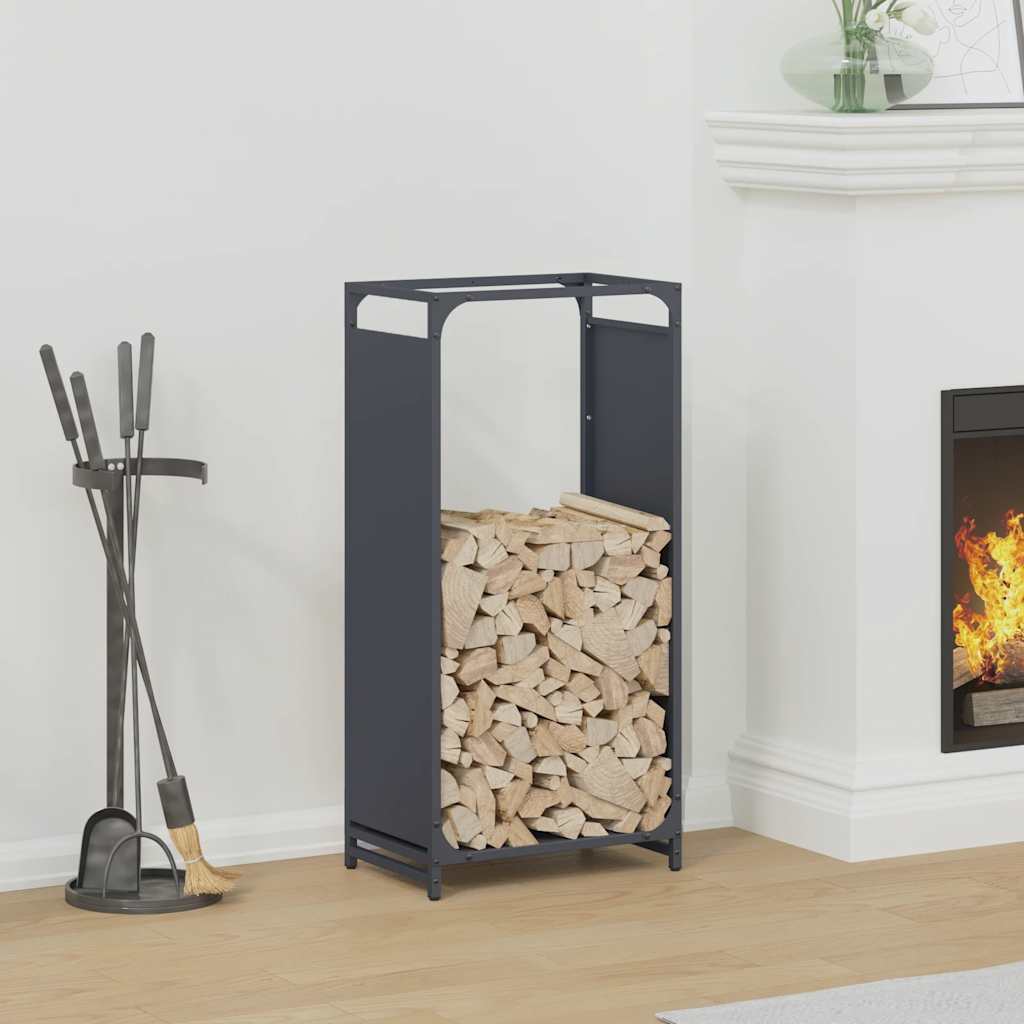 Firewood Rack Cold-rolled steel Height 90 cm Anthracite 44 cm