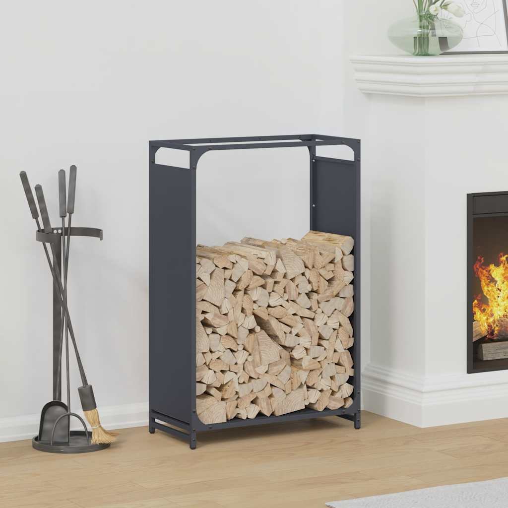 Firewood Rack Cold-rolled steel Height 90 cm Anthracite 60 cm