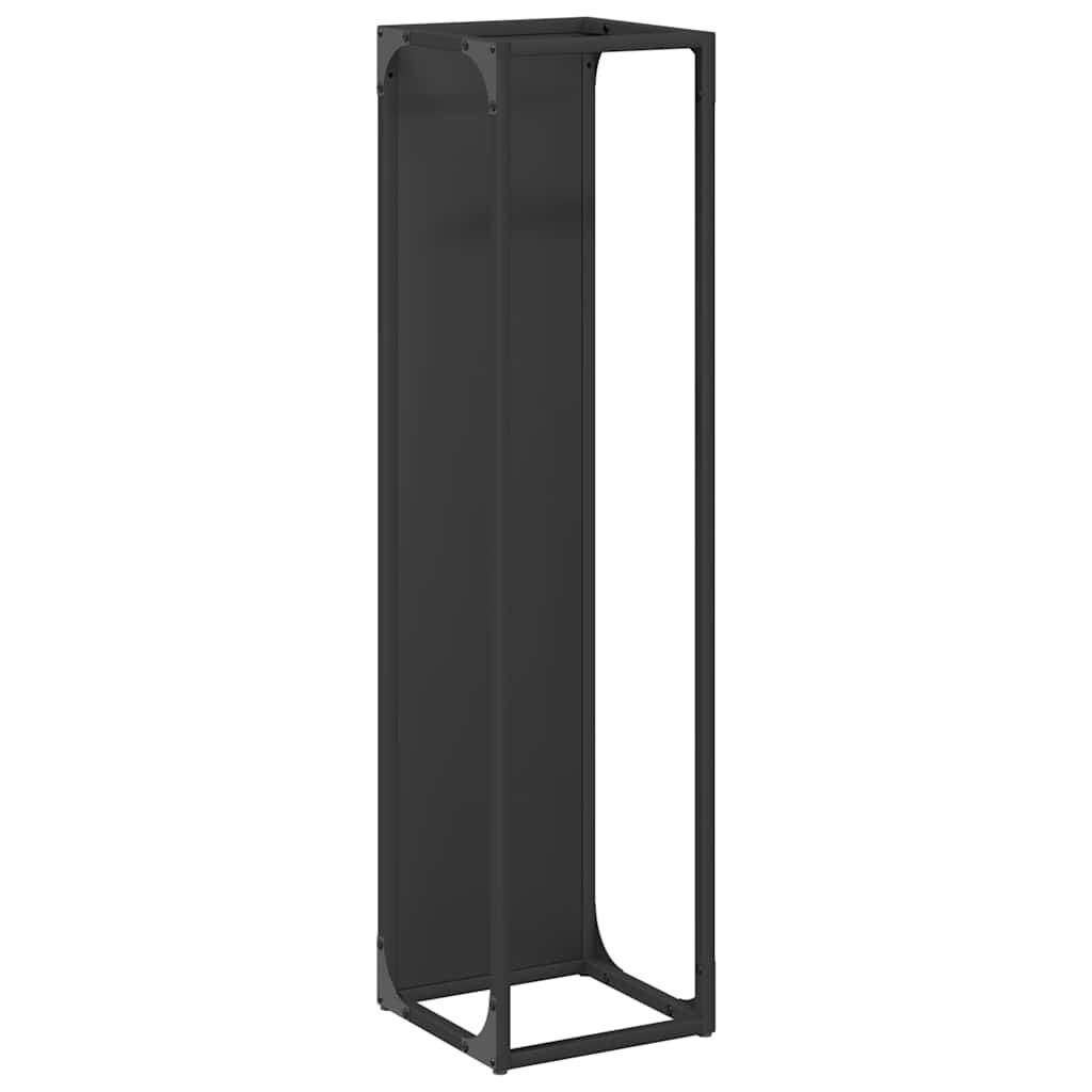 Firewood Rack Cold-rolled steel Black 25 x 25 x 100 cm