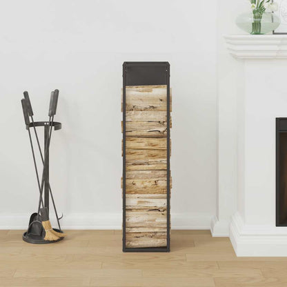 Firewood Rack Cold-rolled steel Black 25 x 25 x 100 cm