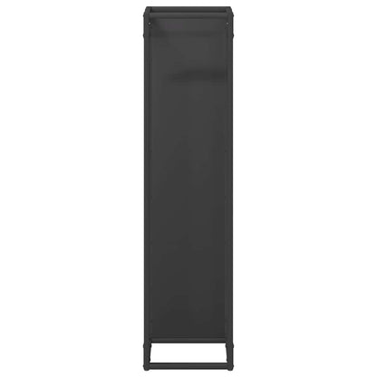 Firewood Rack Cold-rolled steel Black 25 x 25 x 100 cm