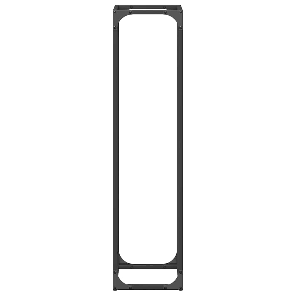 Firewood Rack Cold-rolled steel Black 25 x 25 x 100 cm