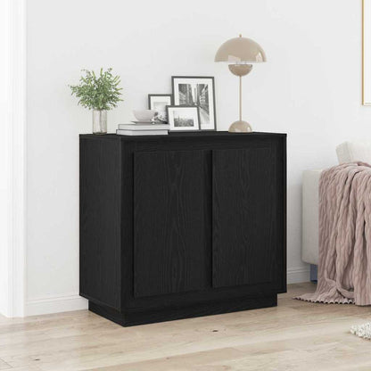 Sideboard 80x34x75 cm Engineered Wood Black oak