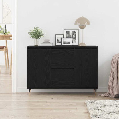 Sideboard 101,5x35x70 cm Engineered Wood Black oak