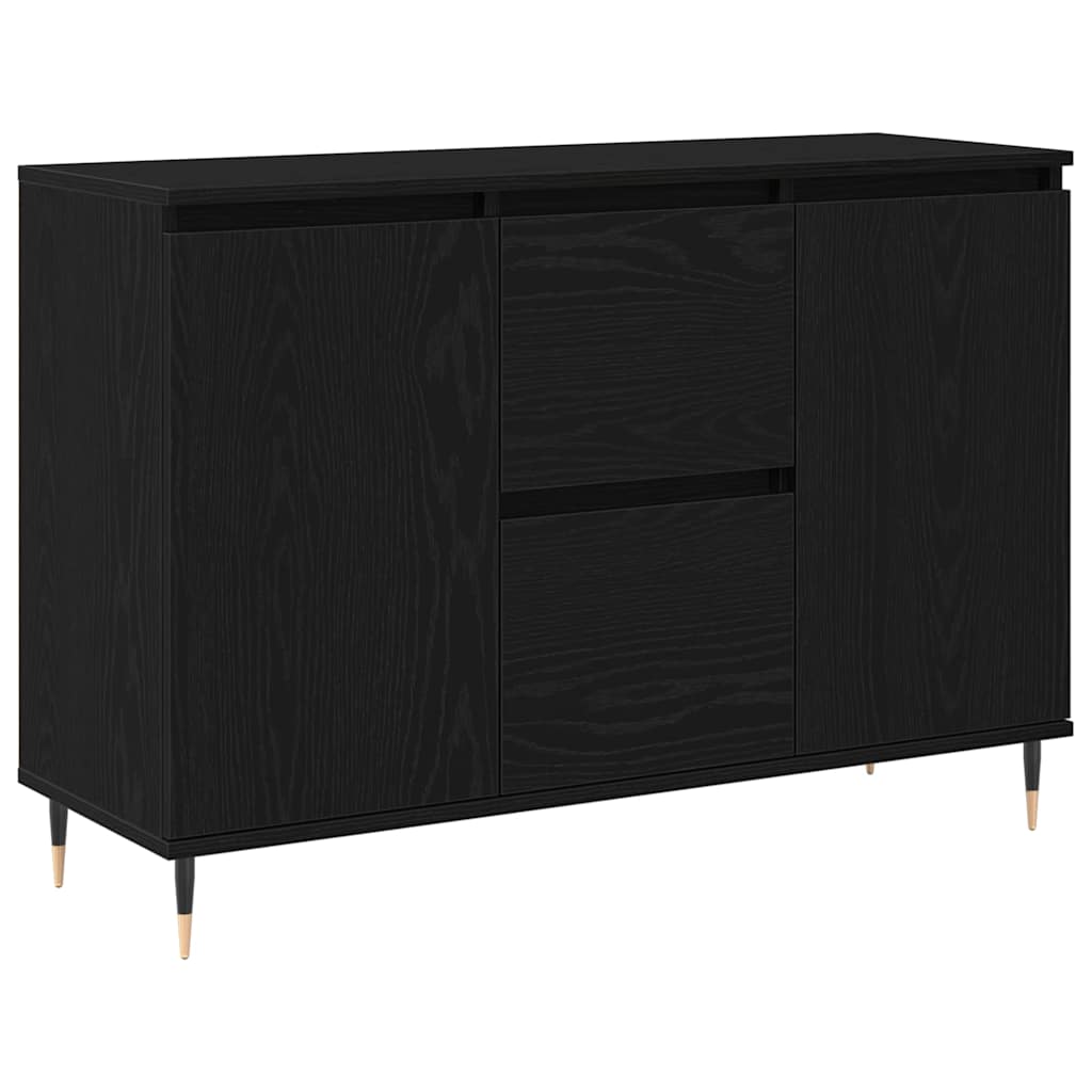 Sideboard 101,5x35x70 cm Engineered Wood Black oak