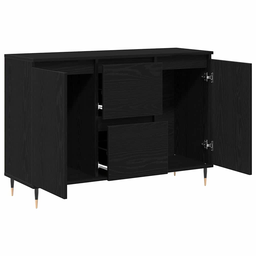 Sideboard 101,5x35x70 cm Engineered Wood Black oak