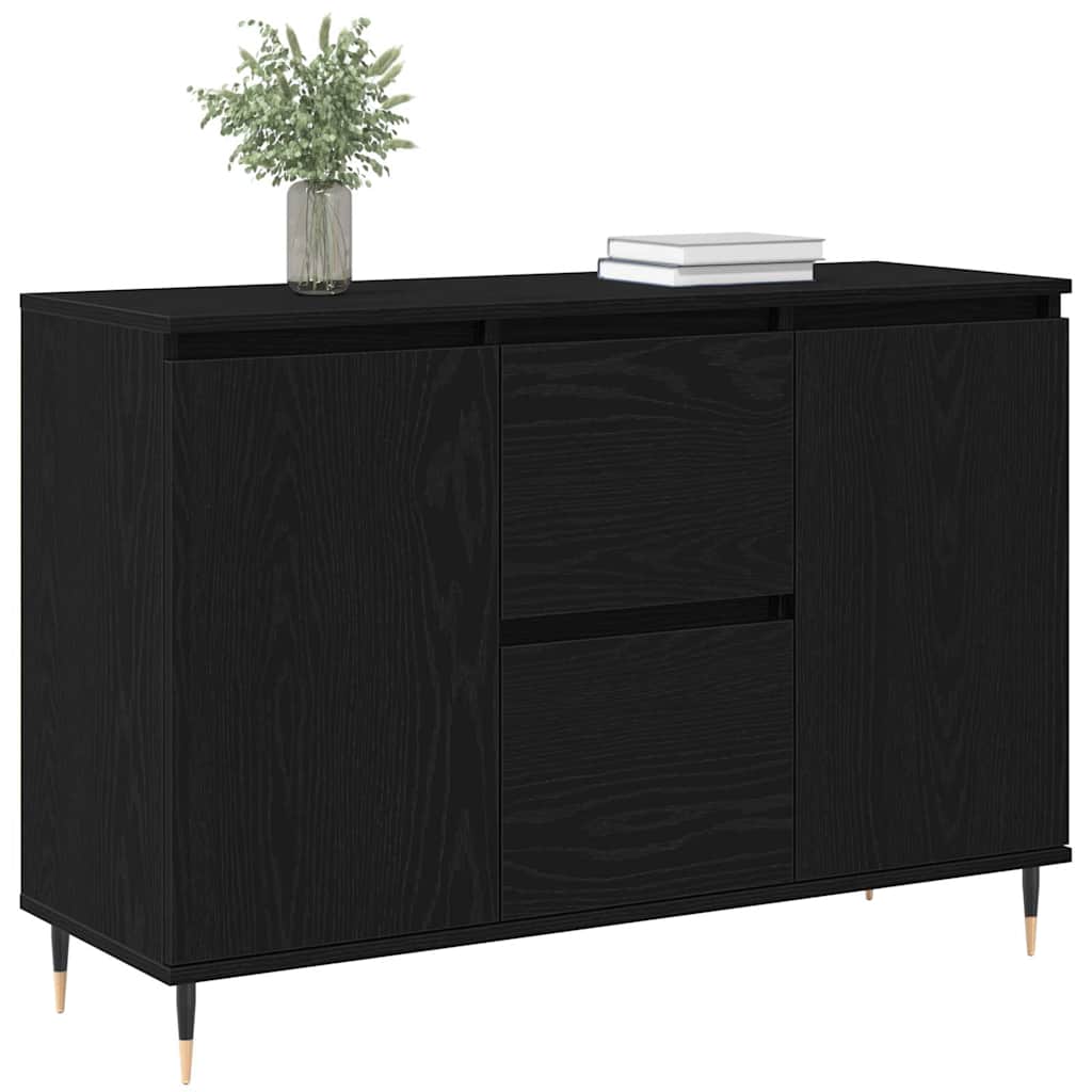 Sideboard 101,5x35x70 cm Engineered Wood Black oak