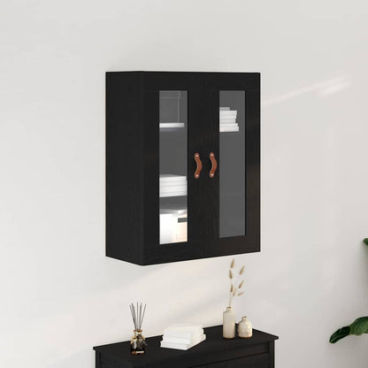 Wall Mounted Cabinet 69,5x34x90 cm Black oak
