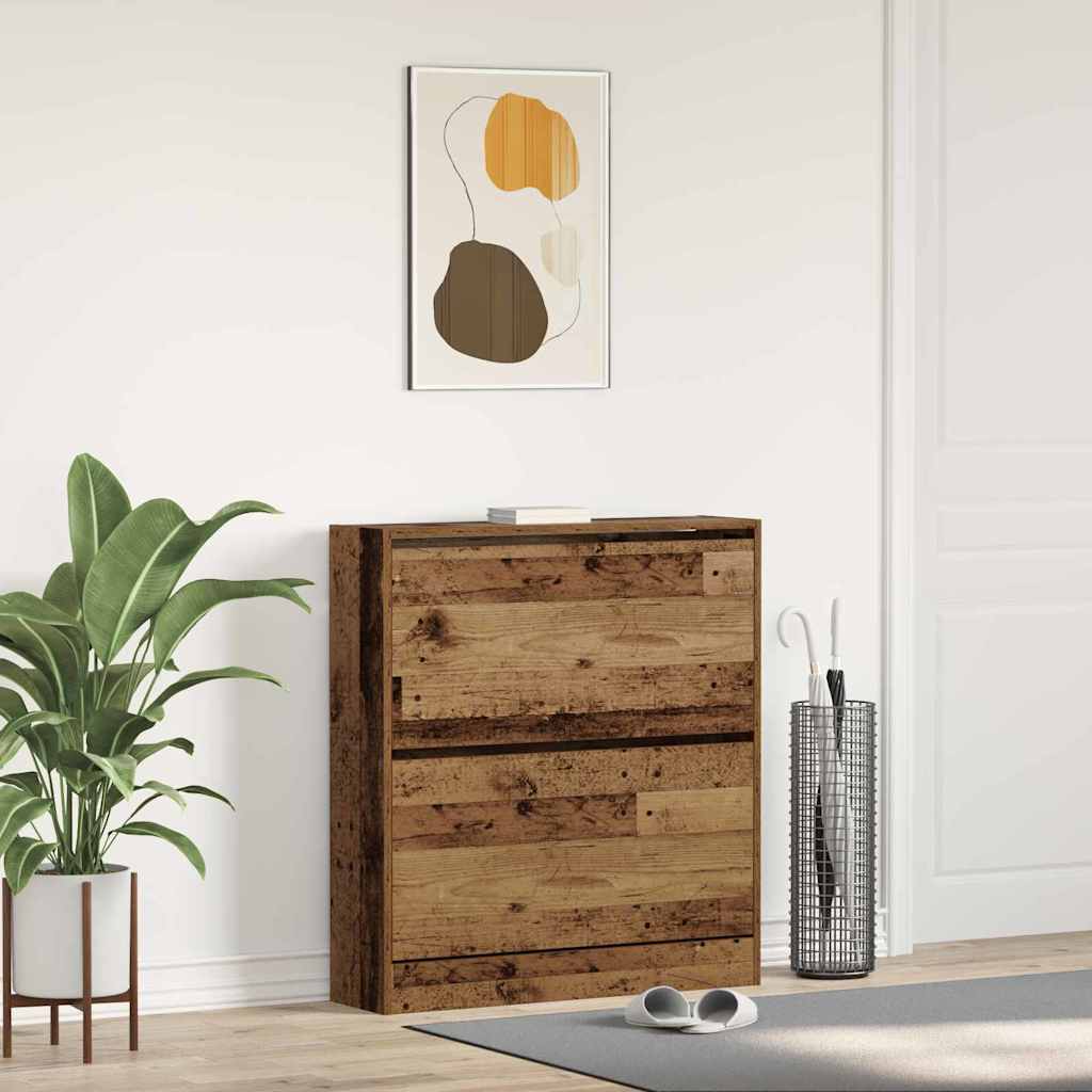 Shoe Cabinet 80x21x87.5 cm Engineered Wood Old wood