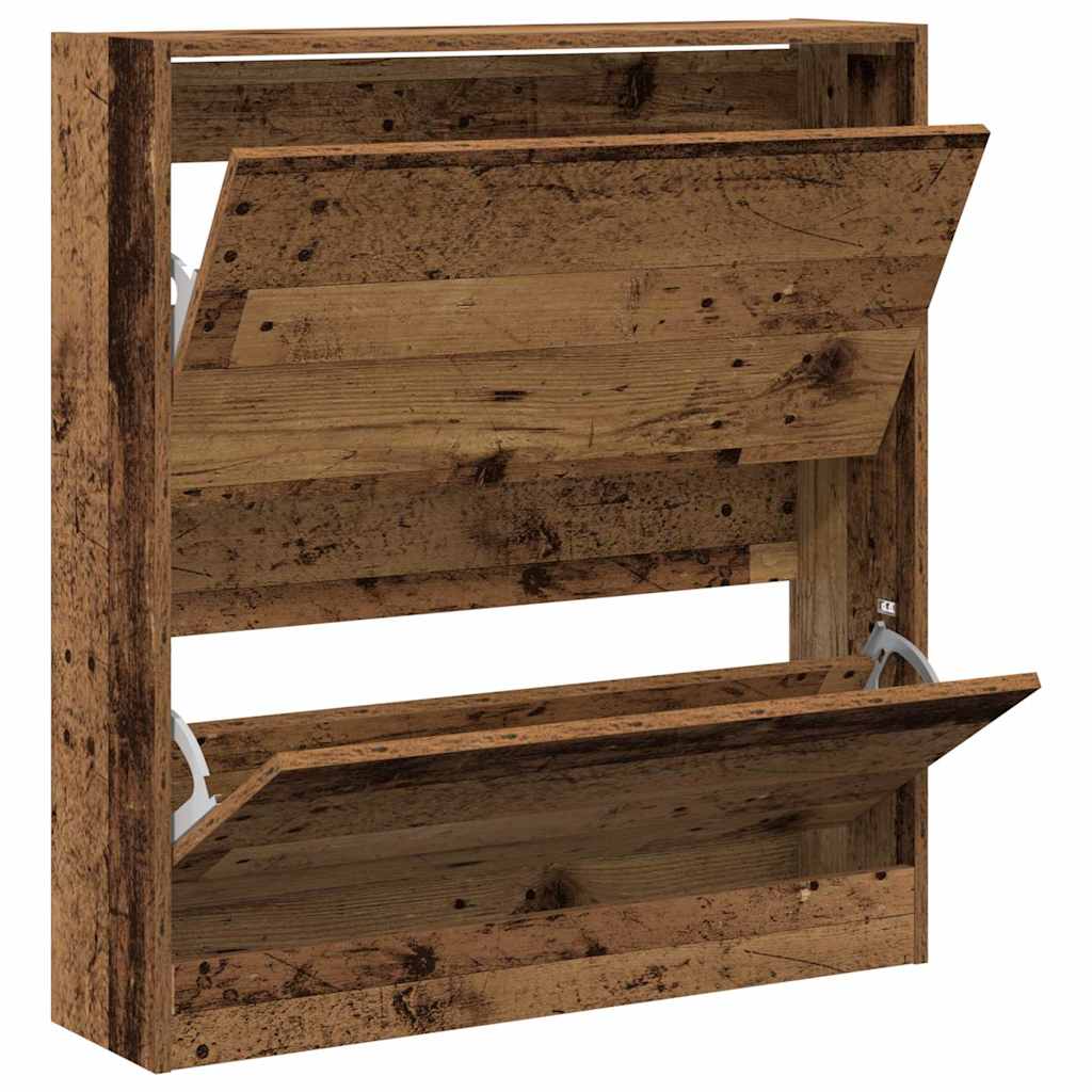 Shoe Cabinet 80x21x87.5 cm Engineered Wood Old wood