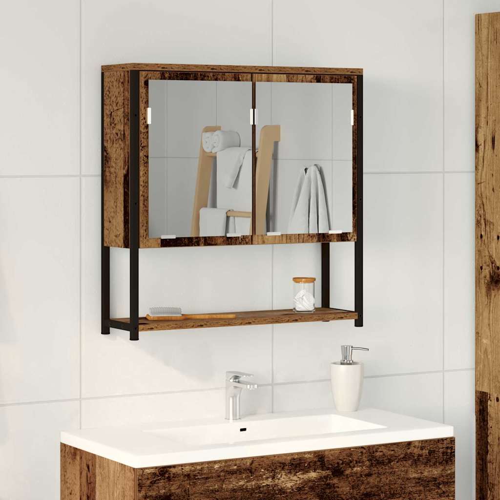 Mirror Cabinet 60 x 16 x 60 cm Engineered Wood Old wood