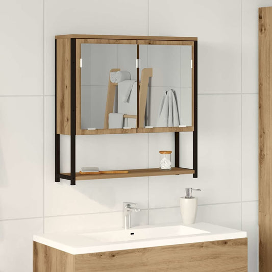 Mirror Cabinet 60 x 16 x 60 cm Engineered Wood Artisan oak