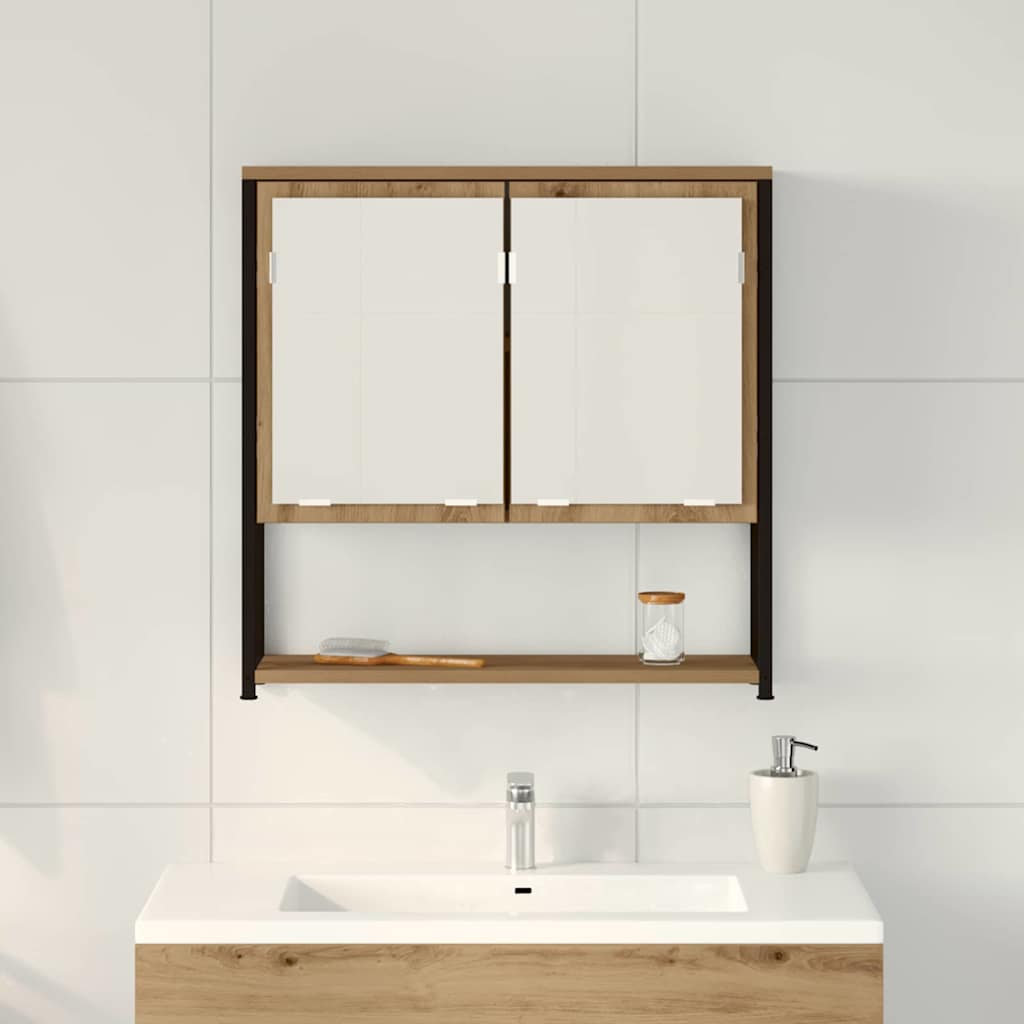 Mirror Cabinet 60 x 16 x 60 cm Engineered Wood Artisan oak