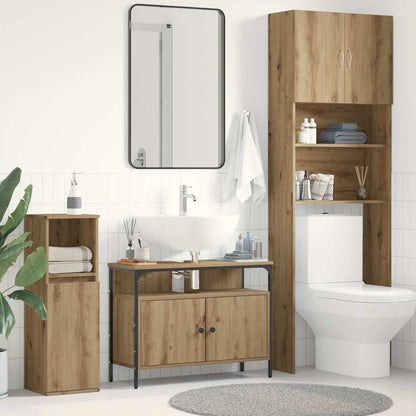 Bathroom Sink Cabinet 60x30x60 cm Engineered Wood Artisan oak 80 cm