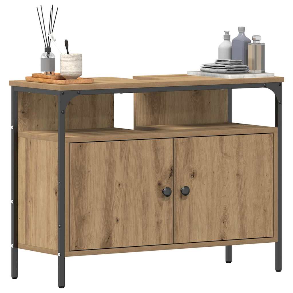 Bathroom Sink Cabinet 60x30x60 cm Engineered Wood Artisan oak 80 cm