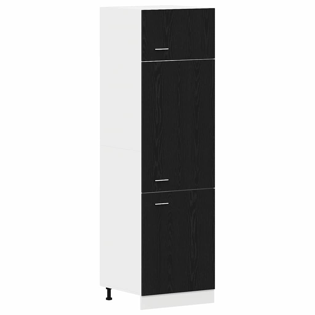 vidaXL Hanging Cabinet Lyon Black Oak 60 x 31 x 207 cm Engineered Wood 2