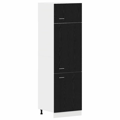 vidaXL Hanging Cabinet Lyon Black Oak 60 x 31 x 207 cm Engineered Wood 2