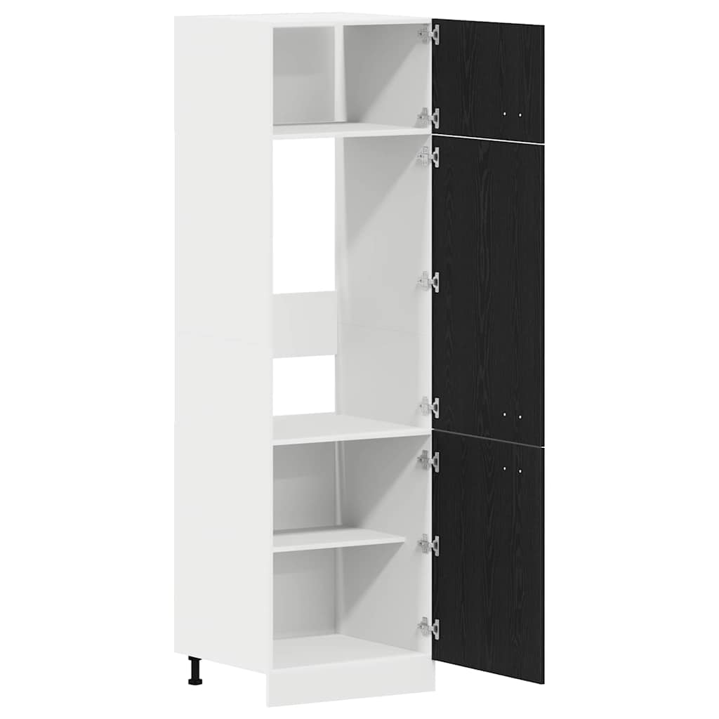 vidaXL Hanging Cabinet Lyon Black Oak 60 x 31 x 207 cm Engineered Wood 5