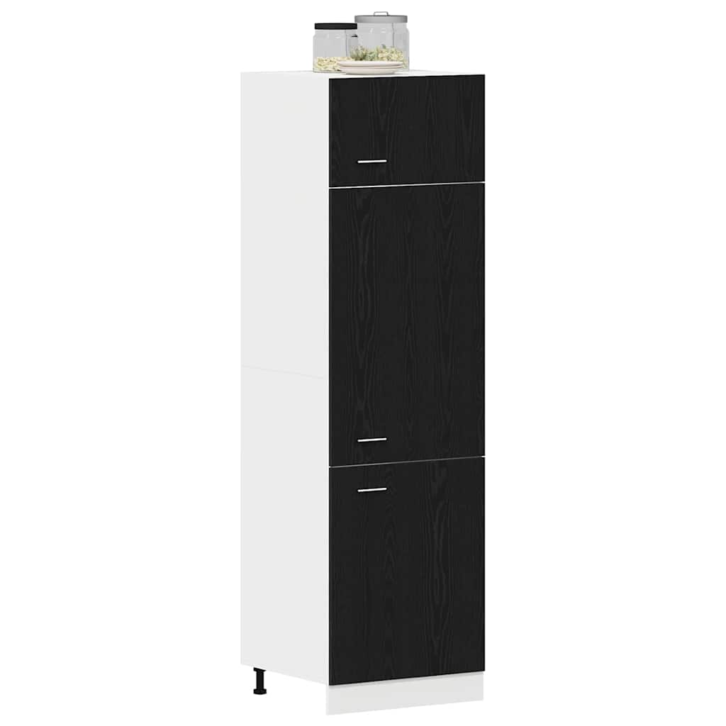 vidaXL Hanging Cabinet Lyon Black Oak 60 x 31 x 207 cm Engineered Wood 3