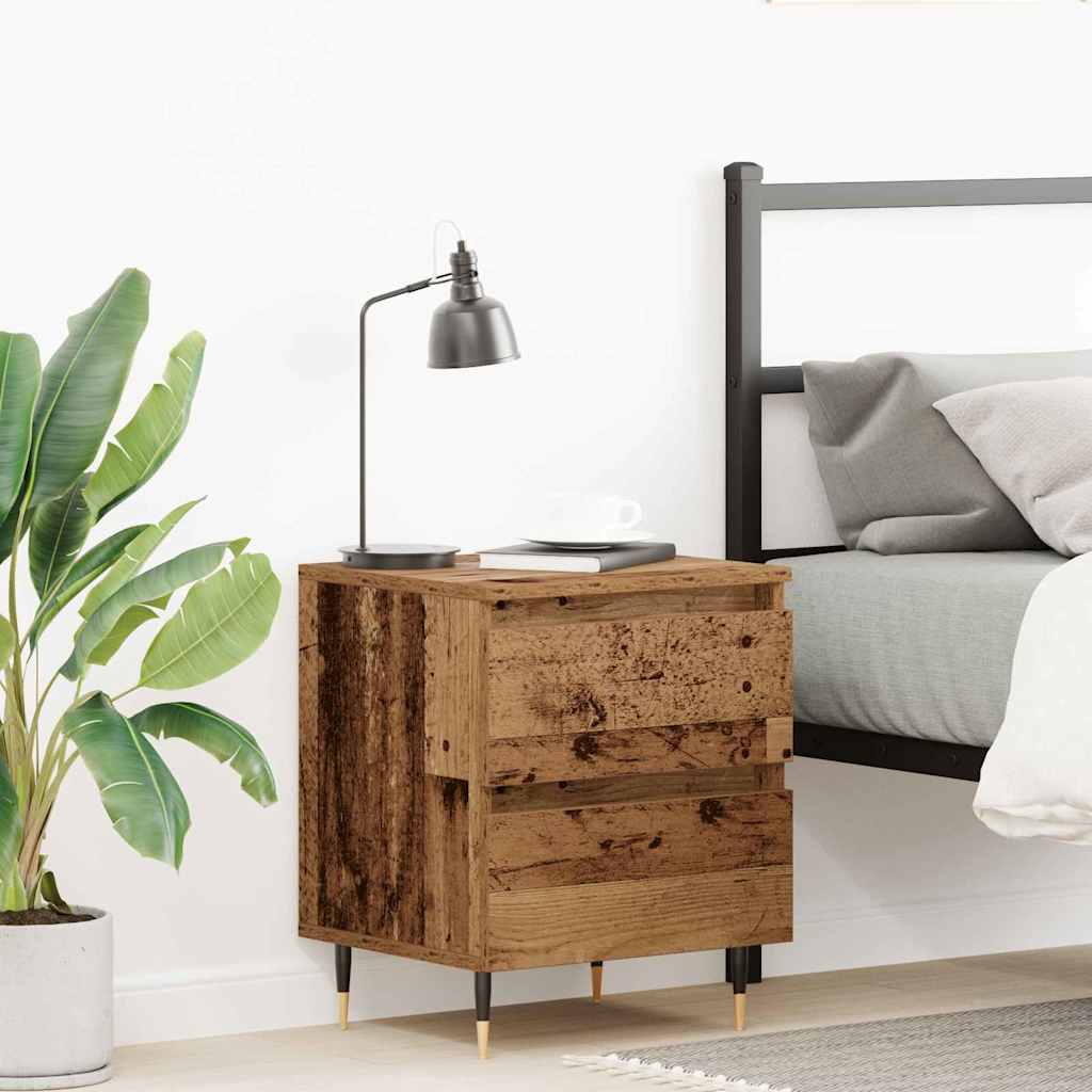 Bedside Cabinet 40x35x50 cm Engineered Wood Old wood 1