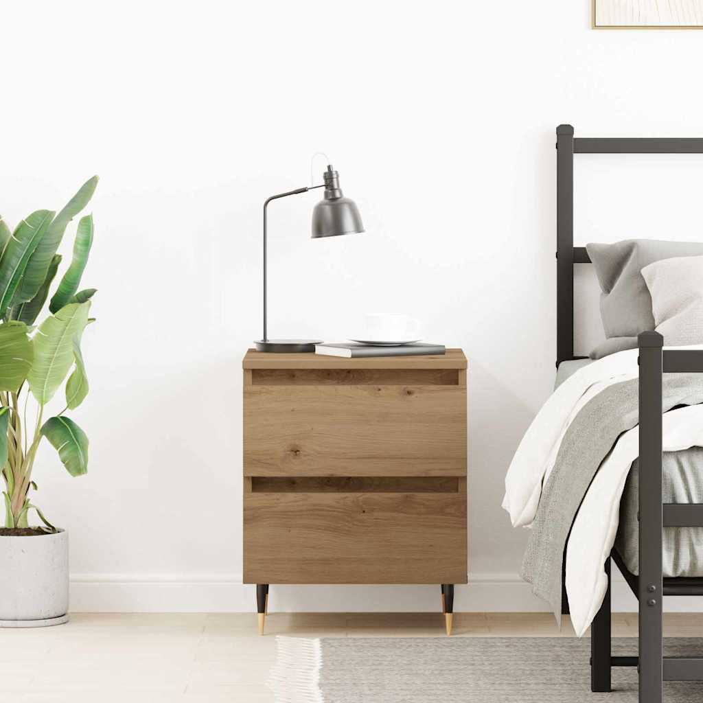 Bedside Cabinet 40x35x50 cm Engineered Wood Artisan oak 1