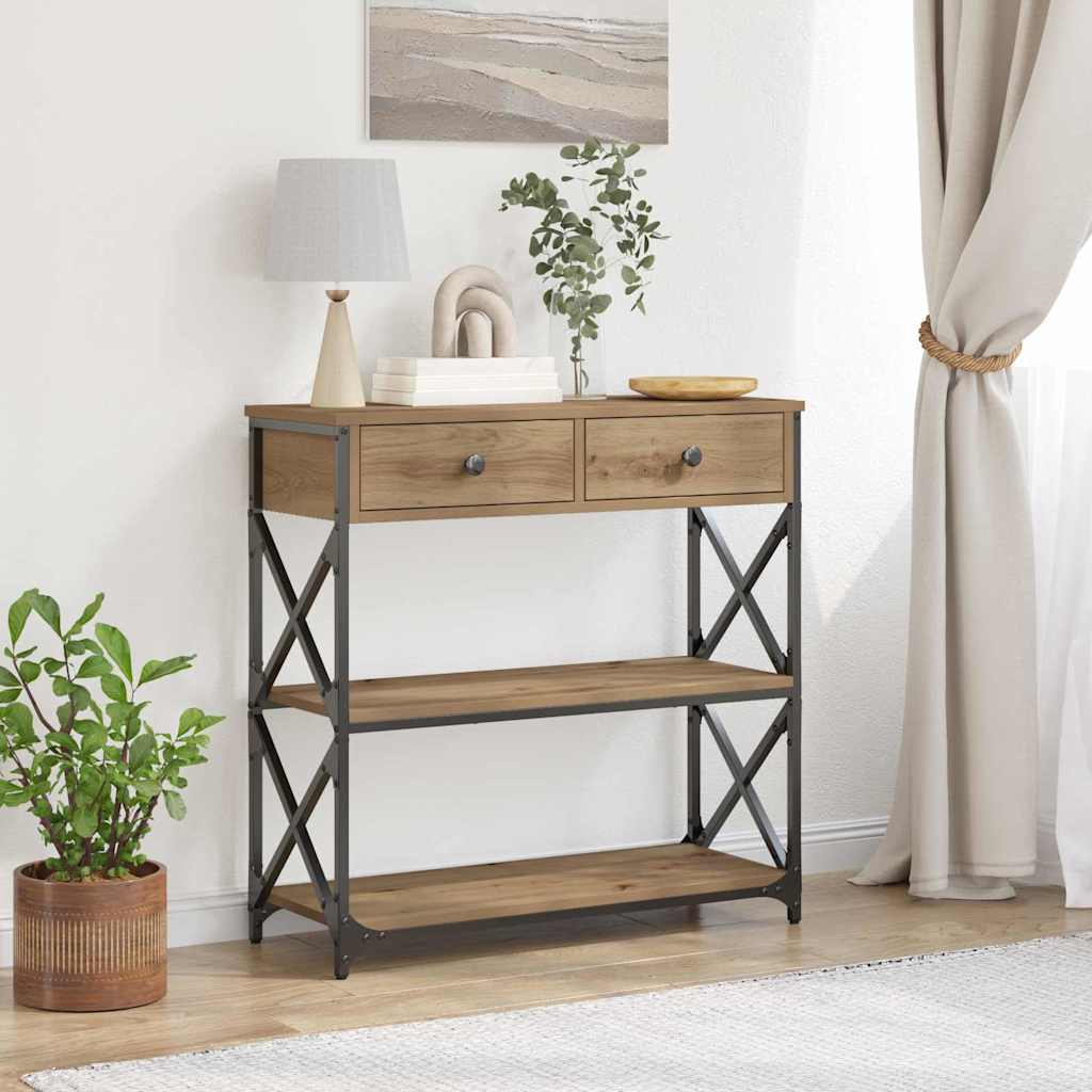 Console Table 75x28x75 cm Engineered Wood Artisan oak 75 cm