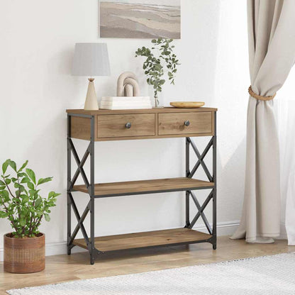 Console Table 75x28x75 cm Engineered Wood Artisan oak 75 cm