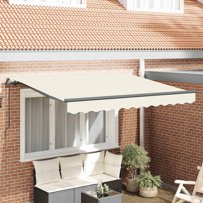 vidaXL Retractable Awning Cream 250 x 200 cm Fabric 1