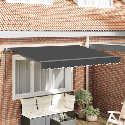 vidaXL Retractable Awning Anthracite 250 x 200 cm Fabric 1