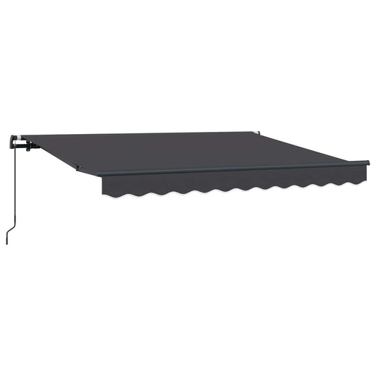 Awning 2.5 x 2 m Light Grey 100% Polyester Manual Width 2.5 m Anthracite (anthracite frame)