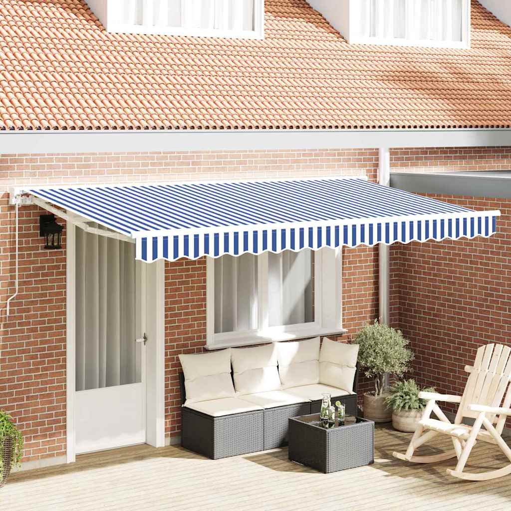 vidaXL Awning Frame Blue and White 350 x 200 cm 1