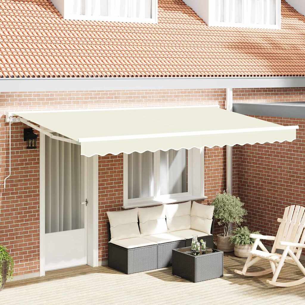vidaXL Awning Frame Cream 350 x 200 cm Polyester with PU coating 1