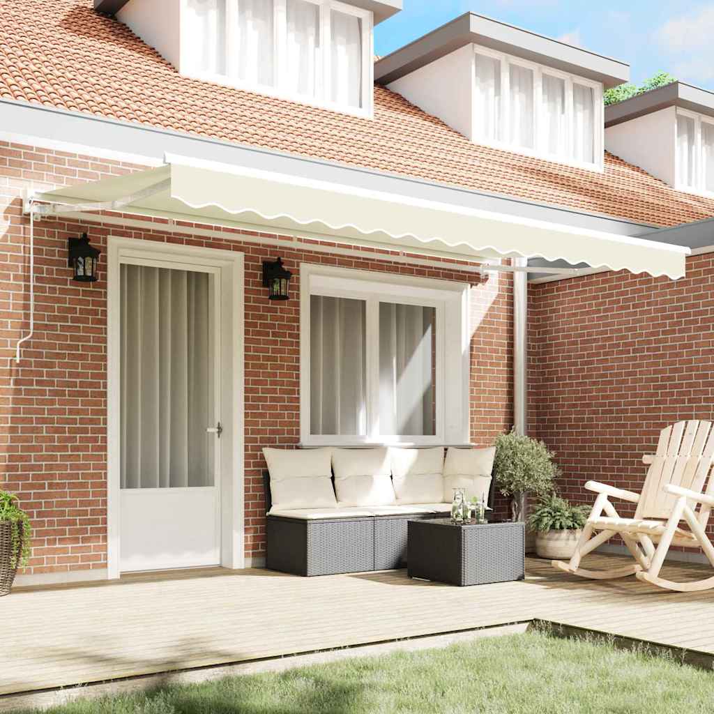 vidaXL Awning Frame Cream 350 x 200 cm Polyester with PU coating 3