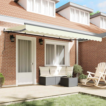 vidaXL Retractable Awning Cream 350 x 200 cm Fabric 3