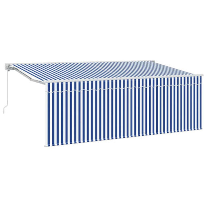 vidaXL Retractable Awning Blue 350 x 200 cm Fabric 2