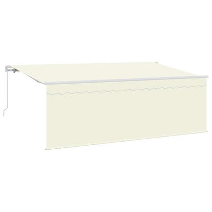 vidaXL Retractable Awning Cream 350 x 200 cm Polyester and Aluminium 2