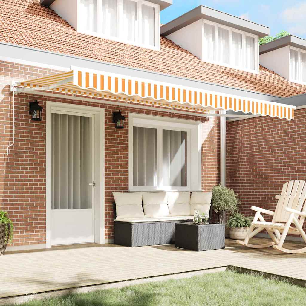 vidaXL Awning Frame Yellow and White 350 x 200 cm 3