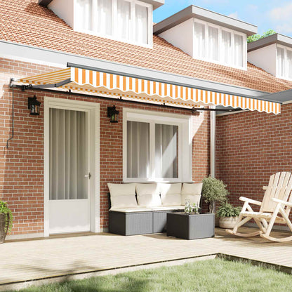 vidaXL Retractable Awning Yellow 350 x 200 cm Fabric 3