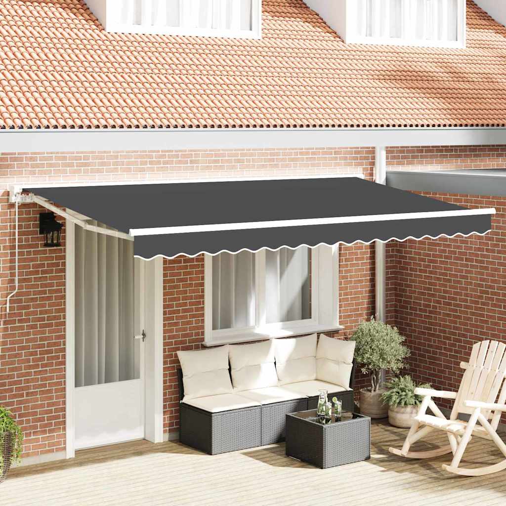 vidaXL Awning Frame Anthracite 350 x 200 cm Polyester with PU coating 1