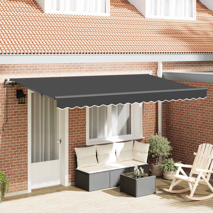 vidaXL Retractable Awning Anthracite 350 x 200 cm Fabric 1